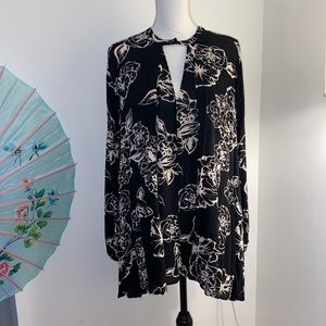 Freepeople Floral Foil Tunic sz XS